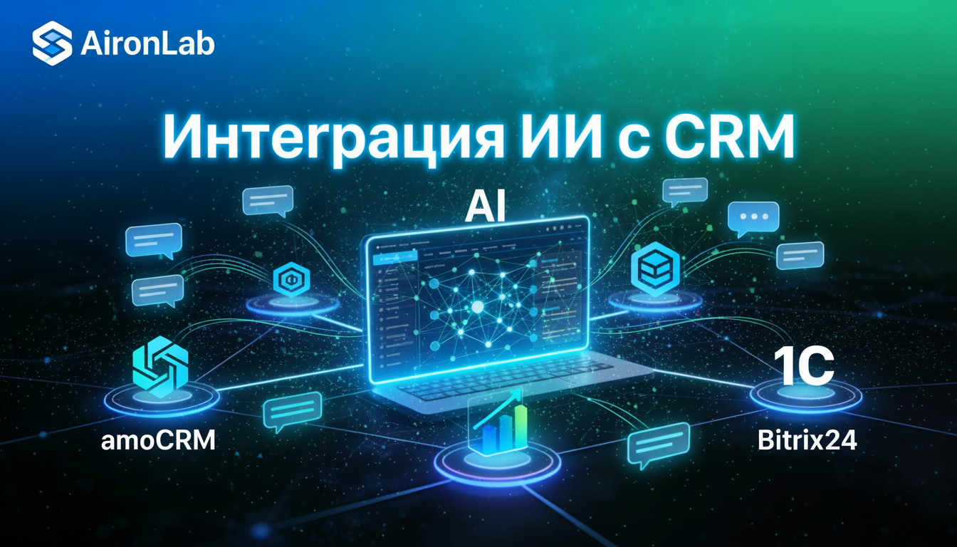 Интеграция ИИ с CRM — amoCRM, Битрикс24, 1C от 30 000 руб